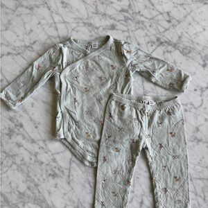 Kids Set - Light Sage Green Disney Print